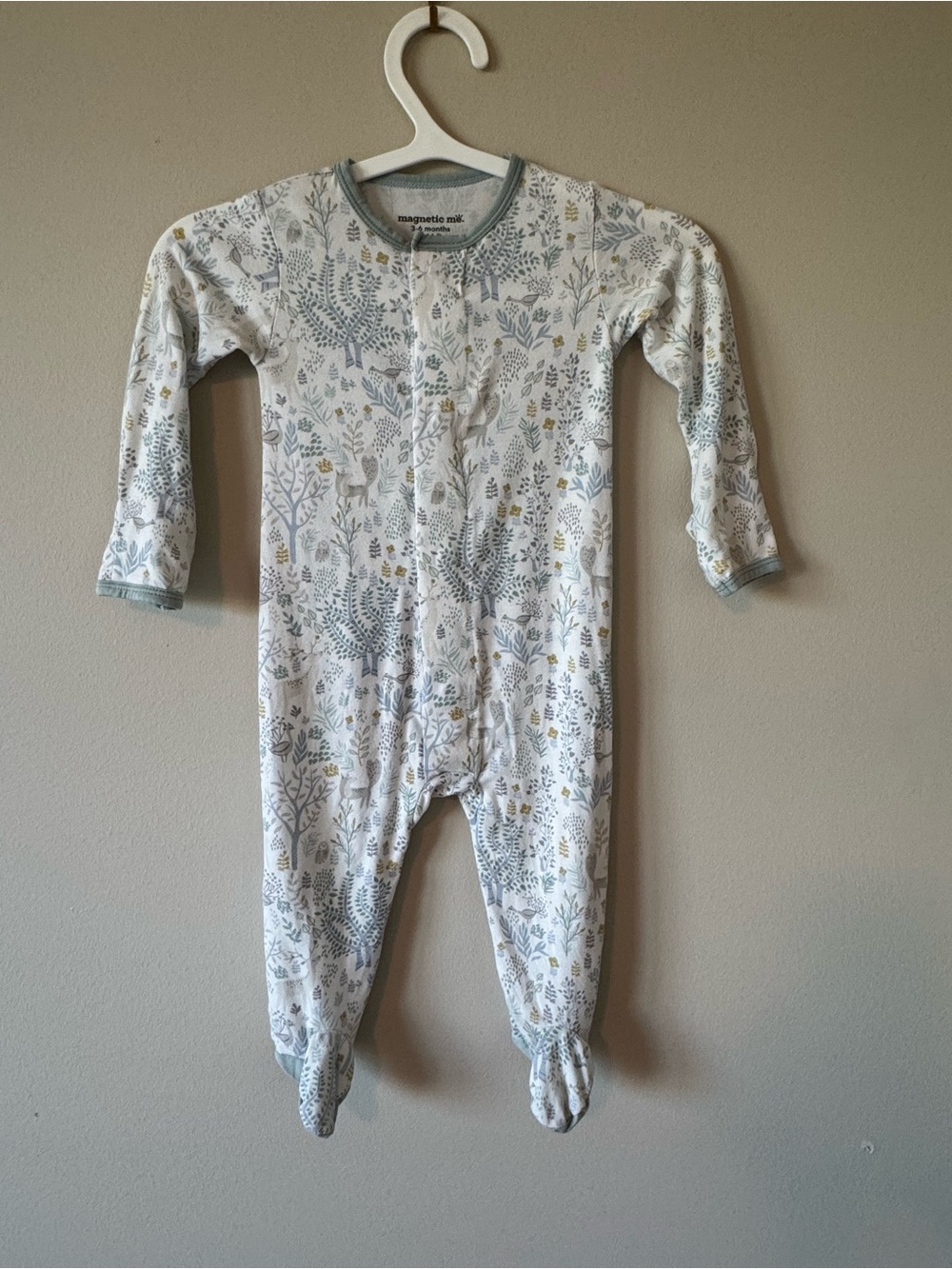 Magnetic Me Woodland Print Footed One-Piece 3-6 months